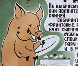Большая эмалированная табличка СССР «Пищевые отходы», фото №3