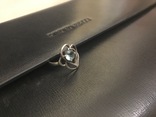 Кольцо, голубой камень, серебро, фото №3