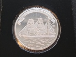 Корабль парусник 2 доллара 2008 острова Кука серебро, фото №3