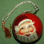 Новогодний шар с Дедом Морозом,ГДР., фото №2