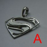 (А) Амулет (подвеска, кулон) Супермена серебро 925 (Родиевое покрытие), фото №2