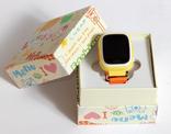Детские умные смарт часы с GPS Smart Baby Watch Q90-PLUS. Оранжевые, фото №3