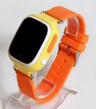 Детские умные смарт часы с GPS Smart Baby Watch Q90-PLUS. Оранжевые, фото №7