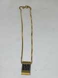 Новый золотистый кулон с цепочкой с камушками из Англии, фото №3