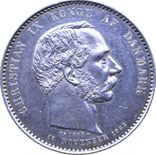  Дания 2 кроны 1888 25-летие правления Кристиана IX, фото №2