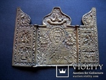 Старовинний бронзовий складень Св. Миколая, фото №2