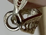 Кулон Эдельве́йс,филигрань на цепочке из Англии(серебро), фото №13