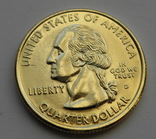 США 25 центов Позолота 1999 Нью Джерси, фото №3