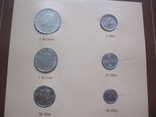 Набор монет Норвегии UNC в капсулах на планшете, фото №4