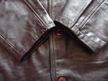 Большая утеплённая кожаная мужская куртка HONEY. Франция. Лот 617, фото №9