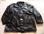 Большая утеплённая кожаная мужская куртка HONEY. Франция. Лот 617, фото №12