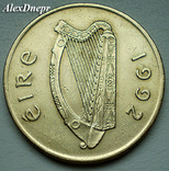 Ирландия, 20 пенсов Лошадь 1992, фото №3