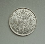 Великобритания, пол кроны 1940 г., Георг VI серебро, фото №3