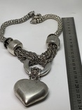 Большое серебристое ожерелье с Англии 172 грамма, фото №6