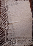 Старинный платок белой шерсти огромного размера(2.2 метра), фото №10