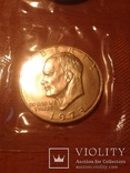 1 $ США 1973 г. Серебро. В запайке Сертификат., фото №2
