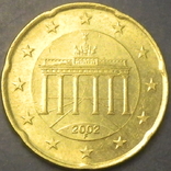 20 євроцентів Німеччина 2002 F, фото №2