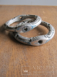 Два кольца со спинки старинной кровати, фото №4