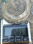 Старая серебряная иконка 800пр. 24г, фото №7