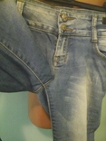 Стрейчевые джинсы с апликацией, р.M-L, фото №9