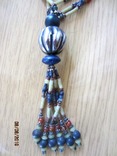 Ожерелье из камня нефрит лазурит бирюза, фото №3