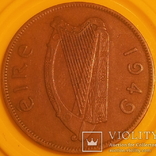 Ірландія 1 пенні, 1949, фото №3