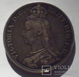 Крона Англии, Виктория, серебро., фото №3