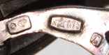 Запонки серебрянные 875 с натуральным камнем (СССР), фото №8