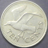 10 центів Барбадос 1973, фото №2