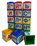 Кубики конструктор Абетка, бренд Юника, пластик, фото №2
