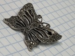 Винтажная брошь в виде бабочи из Англии (серебро), фото №3