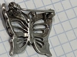 Винтажная брошь в виде бабочи из Англии (серебро), фото №8
