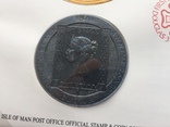 Монета Elizabeth II ,,Isle of Man'' 1 Crown 1990,. конверт з відповідними марками., фото №6