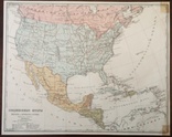 Карта США, Мексика, Центральная Америка, фото №2