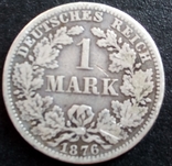 1 марка, 1876 г Германия, фото №2