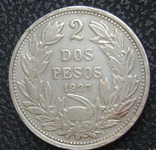 Чили 2 песо 1927, фото №2