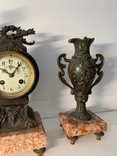 Старинные фигурные Арт часы Арт Нуво маркированные Fritz Marti, фото №5