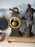 Старинные фигурные Арт часы Арт Нуво маркированные Fritz Marti, фото №6