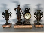Старинные фигурные Арт часы Арт Нуво маркированные Fritz Marti, фото №9