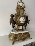Итальянские старинные часы Imperial Verde Delle Alpi Marble, маркировка Franz Hermlе, фото №4