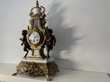 Итальянские старинные часы Imperial Verde Delle Alpi Marble, маркировка Franz Hermlе, фото №5