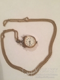 Винтажные позолоченные часы-кулон «Чайка» AU. СССР, фото №2