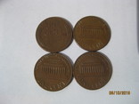 1 цент США: 1956, 1964, 1970, 1977 гг., фото №4
