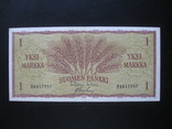 1 марка 1963 г.в. Финляндия, фото №2