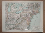 Карта северо - восточные штаты Американского союза, фото №2