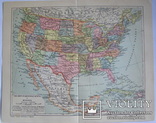 Карта Северные Американские соединенные штаты и Мексика до 1917 года, фото №3