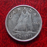10  центов 1964 Канада   (,12.1.20)~, фото №2
