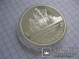 1 доллар 1987 год Корабль Джон Дэвис, фото №2