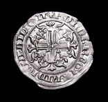 Король Неаполю Роберт І Мудрий, срібний джильято, 1330р., фото №6