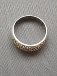 Серебряное кольцо с  камушками 925 пробы, фото №4